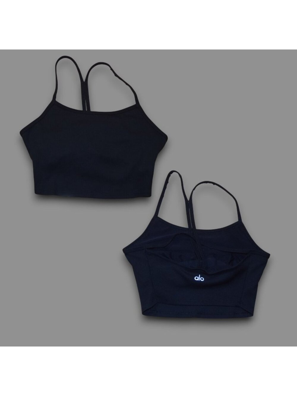 Alo Yoga Women's Sz S Athletic Ribbed Longline Bra Crop Top Brami